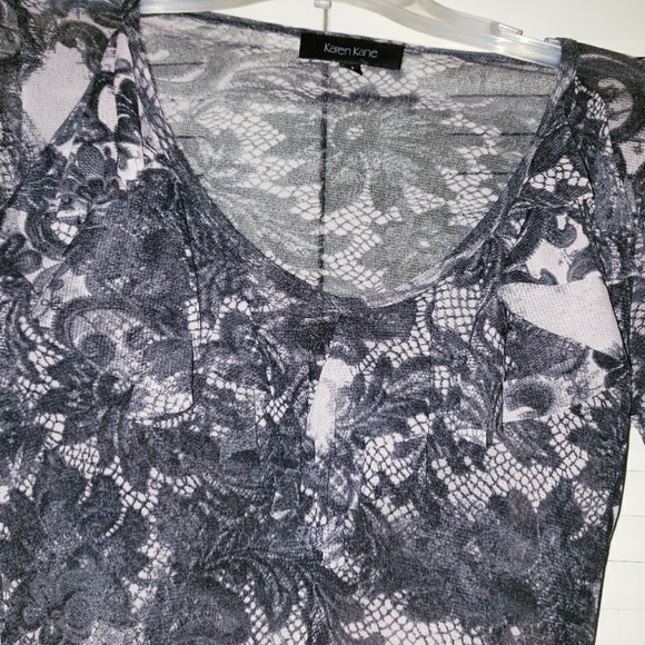 Karen Kane Mesh Long Sleeved Blouse - Picture 3 of 3